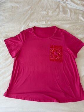 Shein Curve Hot Pink Graphic Tee, 2XL